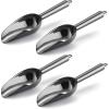 imageMini Ice Scoop Set of 4 Efar 3 Ounce Gold Stainless Steel Scoops for CandyFlourSugar Small Metal Scoops for PartyCanisters JarsKitchen BarIce Maker Rust Proof ampamp Dishwasher SafeBlack
