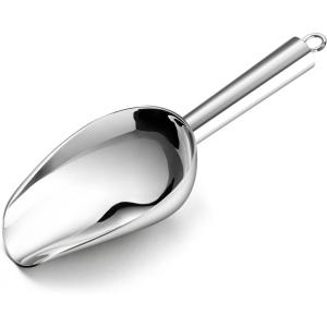 imageEfar Mini Metal Scoop 3oz Stainless Steel Ice Scooper for Kitchen Freezer Bar Wedding Party Multipurpose for CandyFlourPet Dry Food Utility Small Scoop for Jar Canister Dishwasher Safe SilverSilver