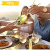 image12Piece Large Serving Utensils Set Efar Stainless Steel 98 Inch Serving Slotted Spoons 99 Inch Fork 94 Inch Tong for Buffet Catering Banquet Mirror Finish ampamp Dishwasher SafeGold12