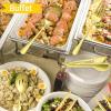 image12Piece Large Serving Utensils Set Efar Stainless Steel 98 Inch Serving Slotted Spoons 99 Inch Fork 94 Inch Tong for Buffet Catering Banquet Mirror Finish ampamp Dishwasher SafeGold12