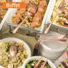 image12Piece Large Serving Utensils Set Efar Stainless Steel 98 Inch Serving Slotted Spoons 99 Inch Fork 94 Inch Tong for Buffet Catering Banquet Mirror Finish ampamp Dishwasher SafeCopper12