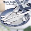 image20Piece Heavy Duty Silverware Set for 4 Efar Stainless Steel Flatware Cutlery Set Thick Metal Tableware Eating Utensils Include Forks Spoons Knives Square Edge ampamp Mirror Polished Dishwasher Safe20