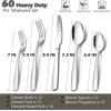 image20Piece Heavy Duty Silverware Set for 4 Efar Stainless Steel Flatware Cutlery Set Thick Metal Tableware Eating Utensils Include Forks Spoons Knives Square Edge ampamp Mirror Polished Dishwasher Safe60
