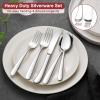 image20Piece Heavy Duty Silverware Set for 4 Efar Stainless Steel Flatware Cutlery Set Thick Metal Tableware Eating Utensils Include Forks Spoons Knives Square Edge ampamp Mirror Polished Dishwasher Safe60