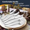 image20Piece Heavy Duty Silverware Set for 4 Efar Stainless Steel Flatware Cutlery Set Thick Metal Tableware Eating Utensils Include Forks Spoons Knives Square Edge ampamp Mirror Polished Dishwasher Safe60