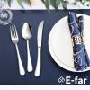 image20Piece Heavy Duty Silverware Set for 4 Efar Stainless Steel Flatware Cutlery Set Thick Metal Tableware Eating Utensils Include Forks Spoons Knives Square Edge ampamp Mirror Polished Dishwasher Safe20