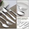 image20Piece Heavy Duty Silverware Set for 4 Efar Stainless Steel Flatware Cutlery Set Thick Metal Tableware Eating Utensils Include Forks Spoons Knives Square Edge ampamp Mirror Polished Dishwasher Safe20