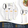 image20Piece Heavy Duty Silverware Set for 4 Efar Stainless Steel Flatware Cutlery Set Thick Metal Tableware Eating Utensils Include Forks Spoons Knives Square Edge ampamp Mirror Polished Dishwasher Safe60