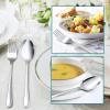 image24Piece Spoons and forks Set Efar Stainless Steel Pearled 12 Dinner Forks and 12 Dinner Spoons Modern Metal Silverware Flatware Cutlery for Kitchen and Restaurant Dishwasher Safe79 Inch24