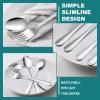 image24Piece Spoons and forks Set Efar Stainless Steel Pearled 12 Dinner Forks and 12 Dinner Spoons Modern Metal Silverware Flatware Cutlery for Kitchen and Restaurant Dishwasher Safe79 Inch24