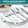 image24Piece Spoons and forks Set Efar Stainless Steel Pearled 12 Dinner Forks and 12 Dinner Spoons Modern Metal Silverware Flatware Cutlery for Kitchen and Restaurant Dishwasher Safe79 Inch24