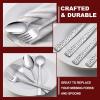 image24Piece Spoons and forks Set Efar Stainless Steel Pearled 12 Dinner Forks and 12 Dinner Spoons Modern Metal Silverware Flatware Cutlery for Kitchen and Restaurant Dishwasher Safe79 Inch24