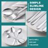 image24Piece Spoons and forks Set Efar Stainless Steel Pearled 12 Dinner Forks and 12 Dinner Spoons Modern Metal Silverware Flatware Cutlery for Kitchen and Restaurant Dishwasher Safe79 Inch16