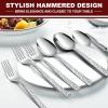 image24Piece Spoons and forks Set Efar Stainless Steel Pearled 12 Dinner Forks and 12 Dinner Spoons Modern Metal Silverware Flatware Cutlery for Kitchen and Restaurant Dishwasher Safe79 Inch16