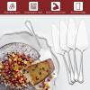 image5Piece Pie Server Efar Hammered Stainless Steel Cake Server Spatula Cutter for Pastry Cheese Pizza Serrated Edge with Round Handle Mirror Polished ampamp Dishwasher Safe9 InchScalloped Handles