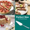 image5Piece Pie Server Efar Hammered Stainless Steel Cake Server Spatula Cutter for Pastry Cheese Pizza Serrated Edge with Round Handle Mirror Polished ampamp Dishwasher Safe9 InchHammered Square Handles