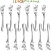 imageDinner Forks Set of 12 Efar 79 Inch Stainless Steel Forks for Home Kitchen or Restaurant Nontoxic ampamp Mirror Polished Scalloped Edge ampamp Dishwasher Safe79 Inches