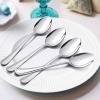 imageDinner Spoons Set of 12 Efar 79 Inch Stainless Steel Soup Spoons Tablespoons for Home Kitchen or Restaurant Nontoxic ampamp Mirror Polished Easy to Clean ampamp Dishwasher Safe79 Inches  Lines