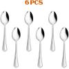 imageDinner Spoons Set of 12 Efar 79 Inch Stainless Steel Soup Spoons Tablespoons for Home Kitchen or Restaurant Nontoxic ampamp Mirror Polished Scalloped Edge ampamp Dishwasher Safe79 Inches