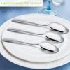 imageDinner Spoons Set of 6 Efar 79 Inch Stainless Steel Soup Spoons Tablespoons for Home Kitchen or Restaurant Nontoxic ampamp Mirror Polished Squared Edge ampamp Dishwasher Safe79 Inches