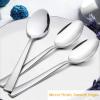 imageDinner Spoons Set of 6 Efar 79 Inch Stainless Steel Soup Spoons Tablespoons for Home Kitchen or Restaurant Nontoxic ampamp Mirror Polished Squared Edge ampamp Dishwasher Safe79 Inches