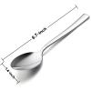 imageDinner Spoons Set of 6 Efar 79 Inch Stainless Steel Soup Spoons Tablespoons for Home Kitchen or Restaurant Nontoxic ampamp Mirror Polished Squared Edge ampamp Dishwasher Safe67 Inches