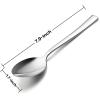 imageDinner Spoons Set of 6 Efar 79 Inch Stainless Steel Soup Spoons Tablespoons for Home Kitchen or Restaurant Nontoxic ampamp Mirror Polished Squared Edge ampamp Dishwasher Safe79 Inches