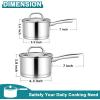 imageEfar 1 Quart Saucepan with Lid Stainless Steel Small Sauce Pan Boiling Pot for Cooking Compatible with All Stoves Healthy ampamp Non Toxic Oven ampamp Dishwasher Safe1QT  2QT