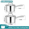 imageEfar 1 Quart Saucepan with Lid Stainless Steel Small Sauce Pan Boiling Pot for Cooking Compatible with All Stoves Healthy ampamp Non Toxic Oven ampamp Dishwasher Safe2QT  3QT