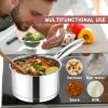 imageEfar 1 Quart Saucepan with Lid Stainless Steel Small Sauce Pan Boiling Pot for Cooking Compatible with All Stoves Healthy ampamp Non Toxic Oven ampamp Dishwasher Safe3QT