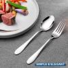 imageEfar 12Piece Salad Forks Stainless Steel 67 Inches Stainless Steel Fork Set for Home Kitchen Restaurant Mirror Finish Dishwasher SafeRaindrop Handle