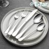 imageEfar 12Piece Salad Forks Stainless Steel 67 Inches Stainless Steel Fork Set for Home Kitchen Restaurant Mirror Finish Dishwasher SafeRound Handle
