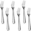 imageEfar 12Piece Stainless Steel Hammered Dinner Forks Set Salad Flatware Forks Use for Home Kitchen Restaurant Round Edge ampamp Mirror Polished Dishwasher safe  79 Inches79 Inches