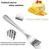 imageEfar 12Piece Stainless Steel Hammered Dinner Forks Set Salad Flatware Forks Use for Home Kitchen Restaurant Round Edge ampamp Mirror Polished Dishwasher safe  79 Inches79 Inches