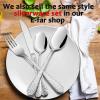 imageEfar 12Piece Stainless Steel Hammered Dinner Forks Set Salad Flatware Forks Use for Home Kitchen Restaurant Round Edge ampamp Mirror Polished Dishwasher safe  79 Inches67 Inches