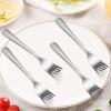 imageEfar 12Piece Stainless Steel Hammered Dinner Forks Set Salad Flatware Forks Use for Home Kitchen Restaurant Round Edge ampamp Mirror Polished Dishwasher safe  79 Inches67 Inches