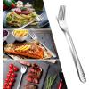 imageEfar 12Piece Stainless Steel Hammered Dinner Forks Set Salad Flatware Forks Use for Home Kitchen Restaurant Round Edge ampamp Mirror Polished Dishwasher safe  79 Inches79 Inches