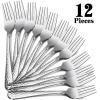 imageEfar 12Piece Stainless Steel Hammered Dinner Forks Set Salad Flatware Forks Use for Home Kitchen Restaurant Round Edge ampamp Mirror Polished Dishwasher safe  79 Inches79 Inches