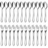 imageEfar 16Piece Dinner Forks and Spoons Stainless Steel Silverware Flatware Eating Utensils Set for Home Kitchen Restaurant Food Grade Metal ampamp Simple Design Mirror Finish ampamp Dishwasher Safe 8 Inch24
