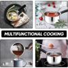 imageEfar 2 Quart Saucepan with Lid TriPly Base Stainless Steel Small Sauce Pan with StayCool Handle Nontoxic Kitchen Cooking Sauce Pot Compatible with All Cooktops Dishwasher Safe1 Quart