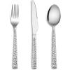 imageEfar 24Piece Hammered Forks Spoons and Knives Set Silverware Set for 8 Stainless Steel Square Flatware Set for Home Kitchen Restaurant Mirror Polished ampamp Dishwasher Safe12