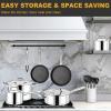 imageEfar 24Quart Large Stock Pot Stainless Steel Stockpot with Lid for Boiling Cooking Soup Stew Canning Heavy Duty TriPly Bottom Works wInduction Commercial Grade ampamp Dishwasher Safe6 Sizes