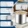 imageEfar 24Quart Large Stock Pot Stainless Steel Stockpot with Lid for Boiling Cooking Soup Stew Canning Heavy Duty TriPly Bottom Works wInduction Commercial Grade ampamp Dishwasher Safe10 Quarts