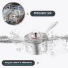 imageEfar 3Quart Saucepan TriPly Stainless Steel Sauce Pan with Glass Lid Small Cooking Induction Pot Compatible with All Cooktops Non Toxic Oven ampamp Dishwasher Safe1 Quarts