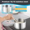 imageEfar 3Quart Saucepan TriPly Stainless Steel Sauce Pan with Glass Lid Small Cooking Induction Pot Compatible with All Cooktops Non Toxic Oven ampamp Dishwasher Safe3 Quarts