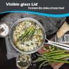 imageEfar 3Quart Saucepan TriPly Stainless Steel Sauce Pan with Glass Lid Small Cooking Induction Pot Compatible with All Cooktops Non Toxic Oven ampamp Dishwasher Safe3 Quarts