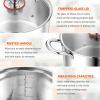 imageEfar 6 Quart Stock Pot TriPly Stainless Steel Cooking Pot with Glass Lid and Riveted Handles Metal Pasta Soup Pot for Induction Ceramic Electric Gas Stoves Heavy Duty ampamp Dishwasher Safe12 Quarts