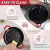 imageEfar Dutch Oven for Sourdough Bread Baking 6 Qt Round Enameled Cast Iron Dutch Oven for Homemade Artisan Bread Dome Lid ampamp Shallow Base Matte Black Interior ampamp Durable OvenSafe to 500 BlueRed