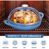 imageEfar Dutch Oven for Sourdough Bread Baking 6 Qt Round Enameled Cast Iron Dutch Oven for Homemade Artisan Bread Dome Lid ampamp Shallow Base Matte Black Interior ampamp Durable OvenSafe to 500 BlueBlue