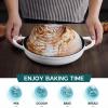 imageEfar Dutch Oven for Sourdough Bread Baking 6 Qt Round Enameled Cast Iron Dutch Oven for Homemade Artisan Bread Dome Lid ampamp Shallow Base Matte Black Interior ampamp Durable OvenSafe to 500 BlueWhite